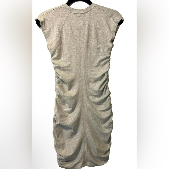 Athleta Womens Cotton Ruched Sleeveless Bodycon Lined Dress Heather Gray Size XS - Picture 3 of 9